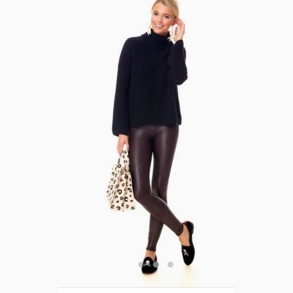 SPANX Pants - Spanx faux leather leggings brown